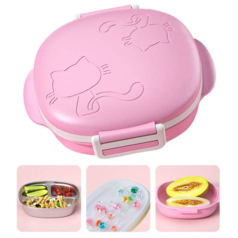 Stainless Steel Bento Box for Kids With 3